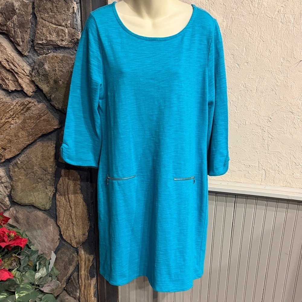 Talbots Teal Knit Dress